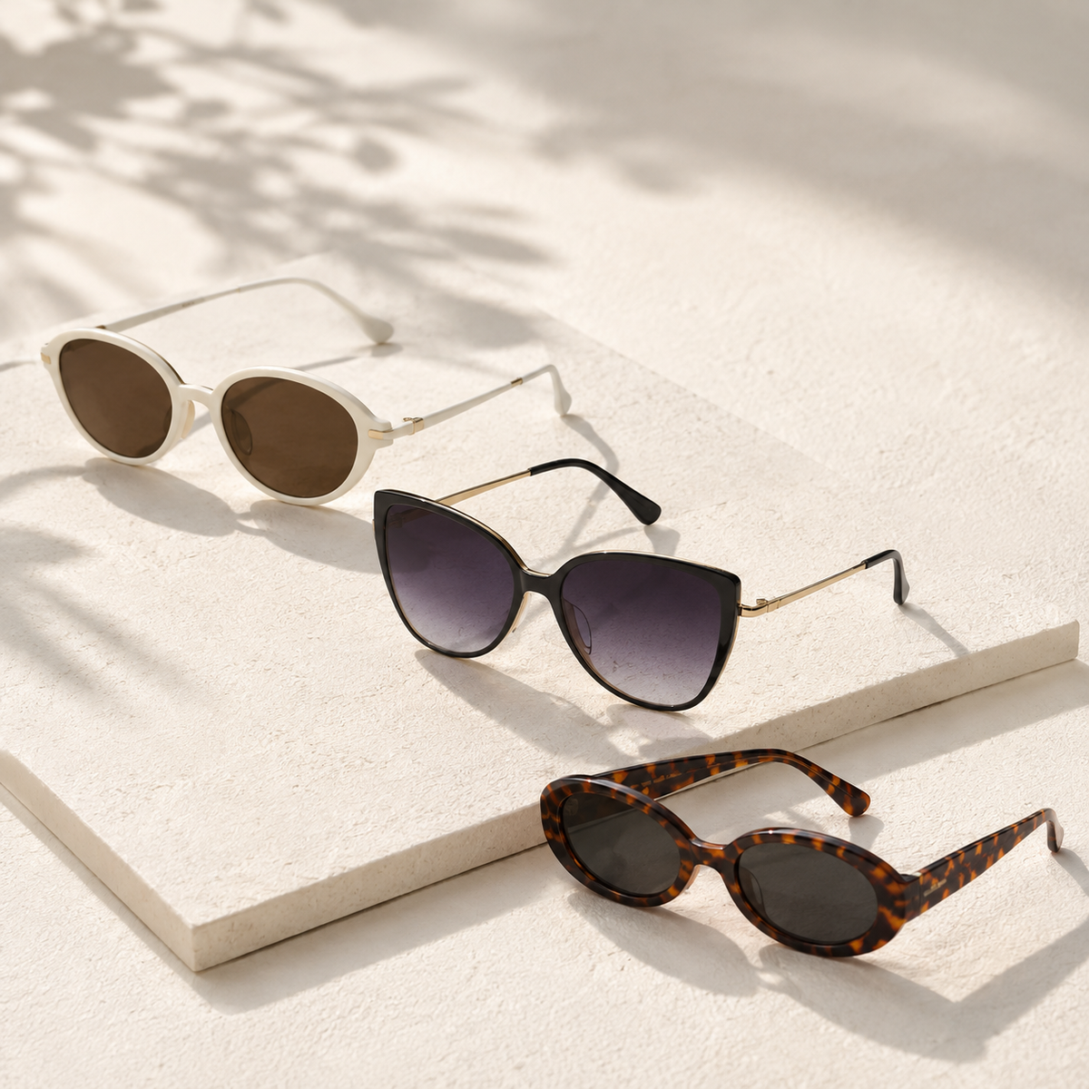 3-Pack Trendy Oval Sunglasses