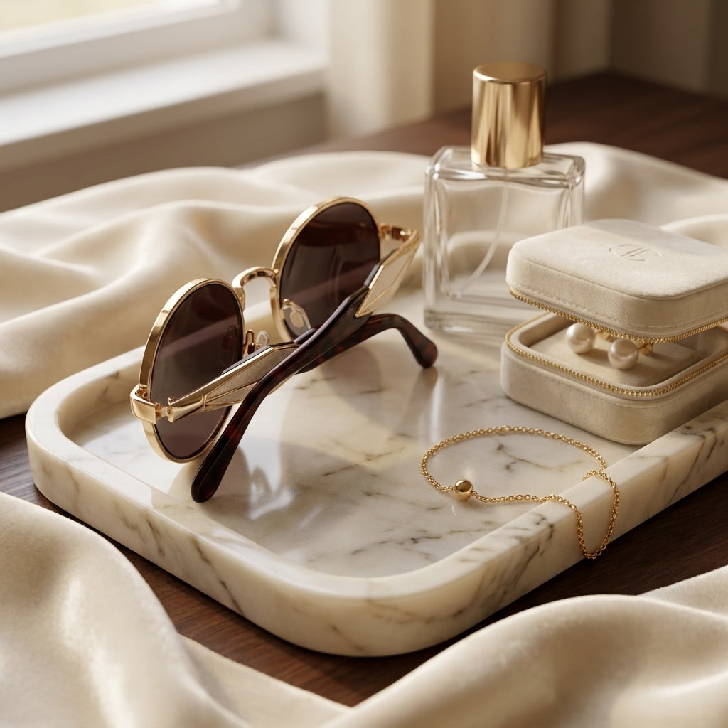 Lunettes de Soleil Ovales Dorées Effet Écaille – Raffinement Sophistiqué