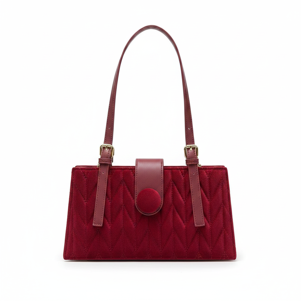 Sac à Main Rouge Matelassé – Chic & Élégance au Quotidien