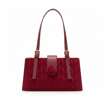 Sac à Main Rouge Matelassé – Chic & Élégance au Quotidien