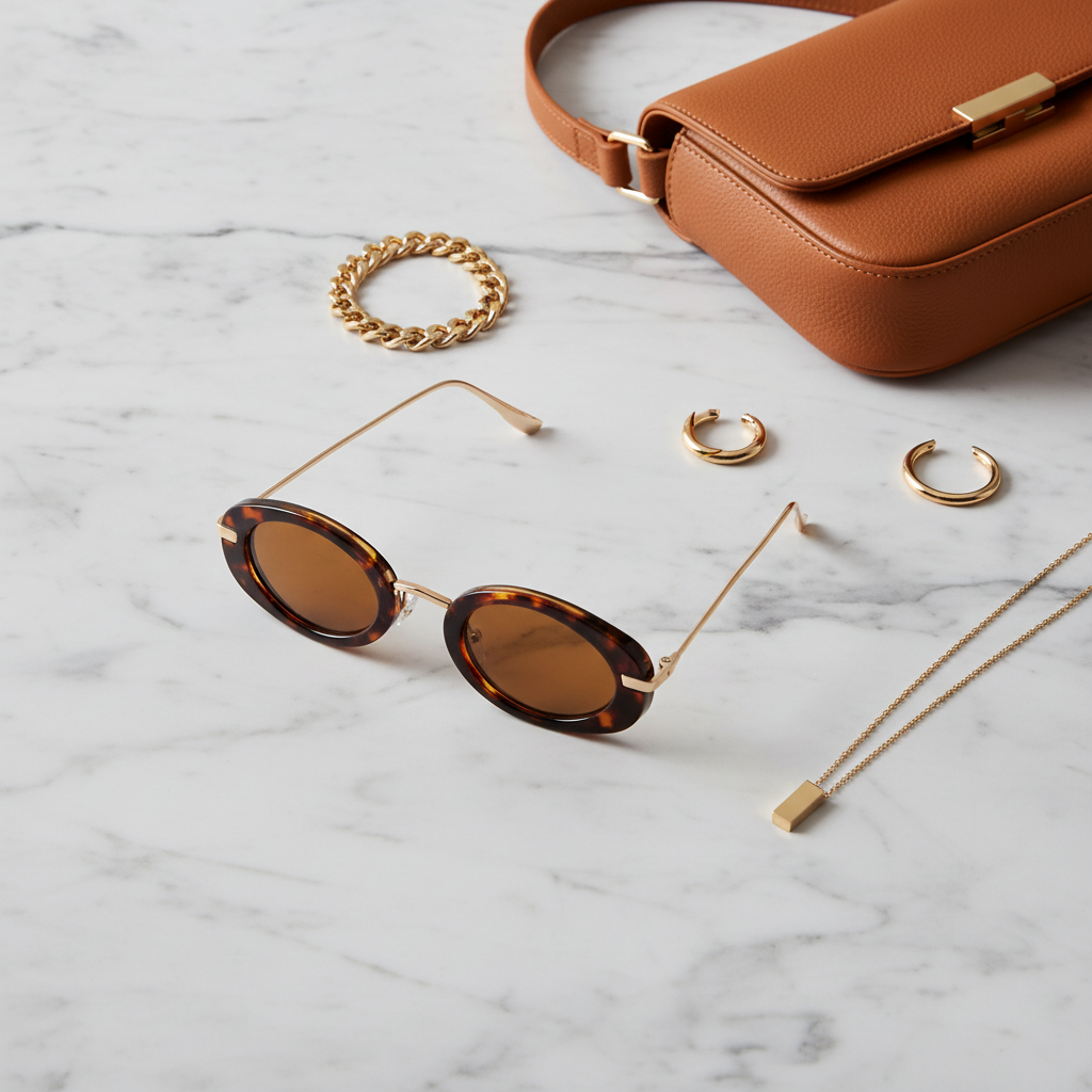 Lunettes de Soleil Ovales Écaille Marron – Style Rétro & Élégant