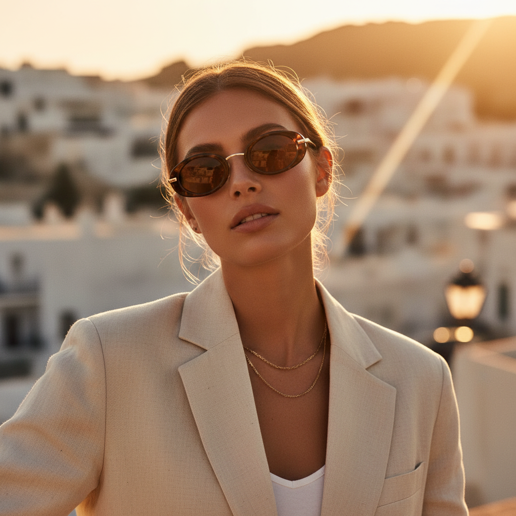 Lunettes de Soleil Ovales Écaille Marron – Style Rétro & Élégant