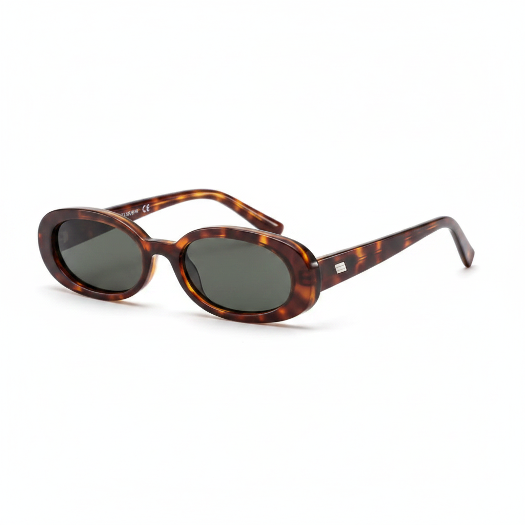 Lunettes de Soleil Ovales – Écaille de Tortue
