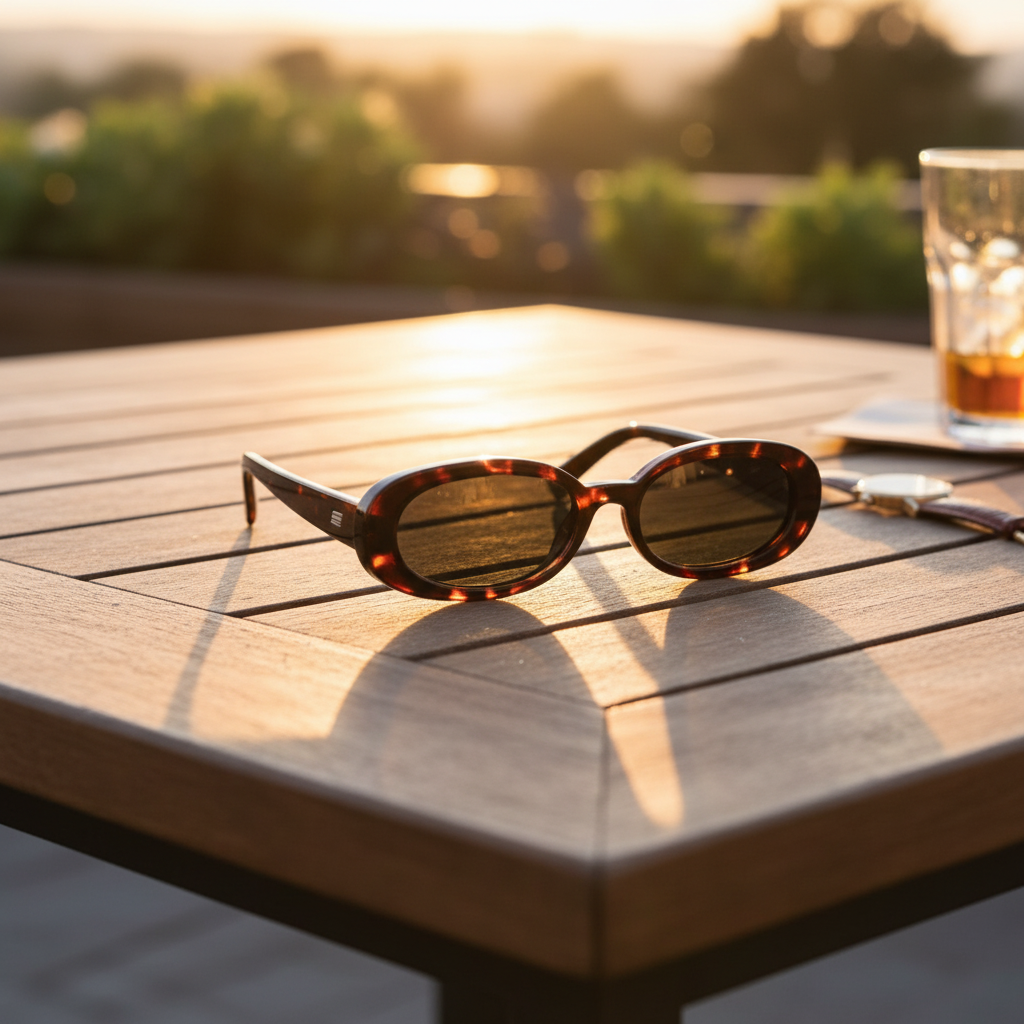 Lunettes de Soleil Ovales – Écaille de Tortue