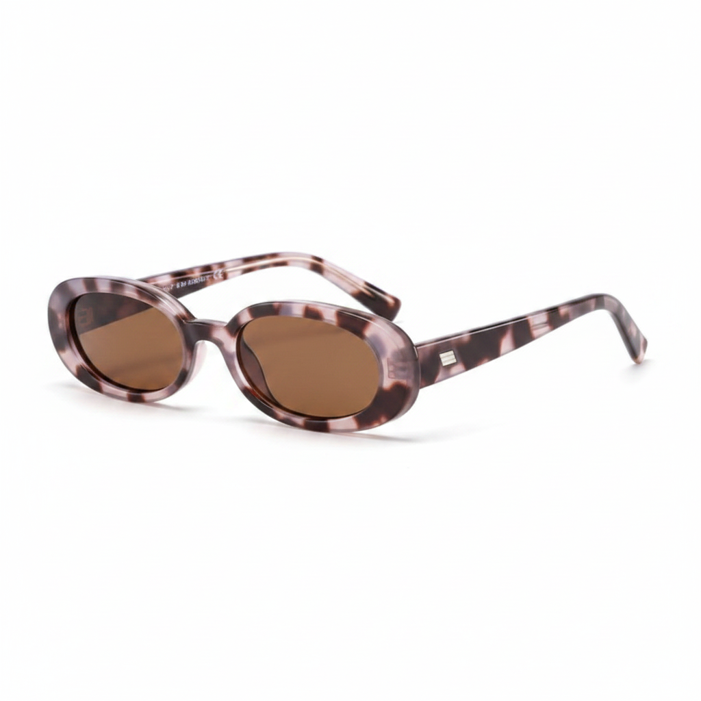 Lunettes de Soleil Ovales – Motif Écaille Vintage