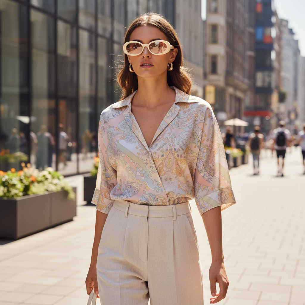 Lunettes de Soleil Ovales Beige Crème – Élégance Minimaliste